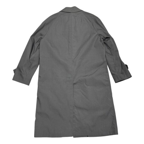 LONDON FOG Vintage Luxury Designer Gray Long Business Trench Coat Mens 40R - Picture 5 of 8